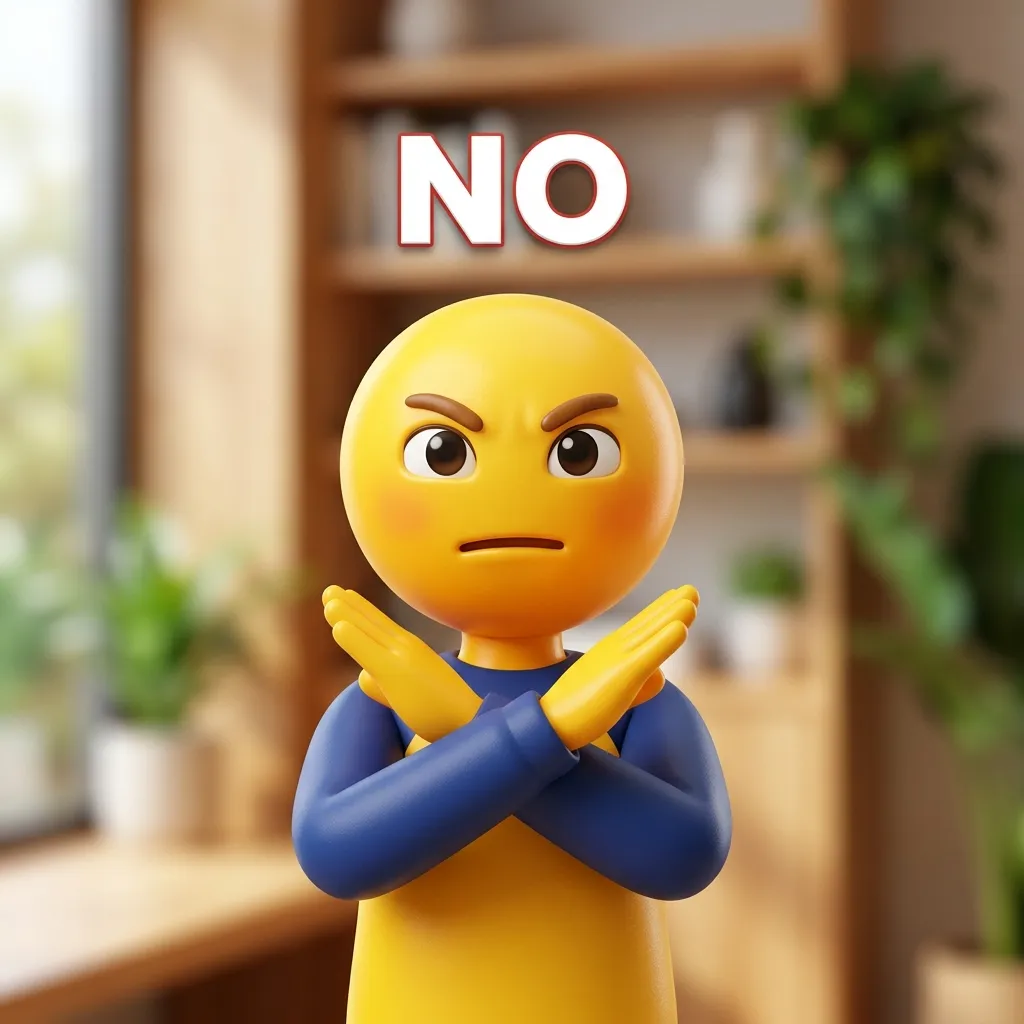How to use emoji saying no the right way