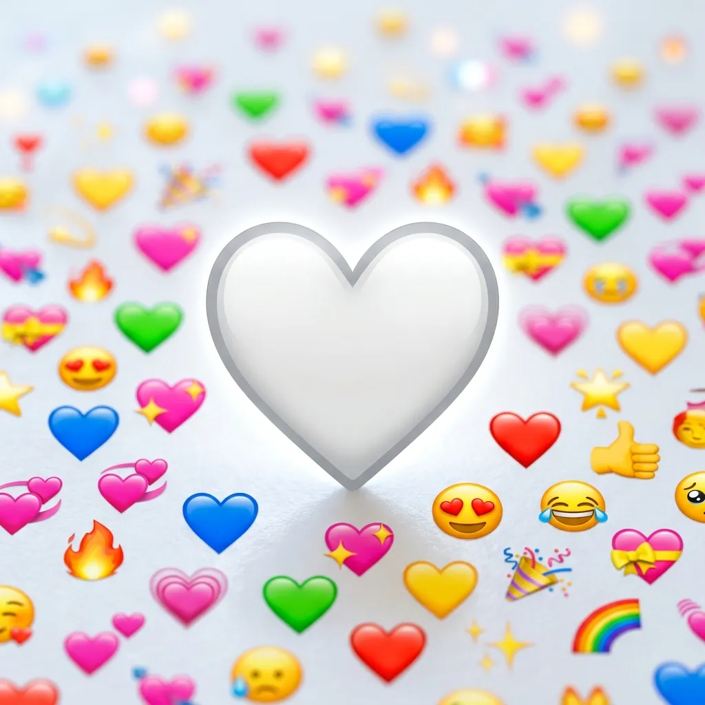 How to use emoji white heart the right way