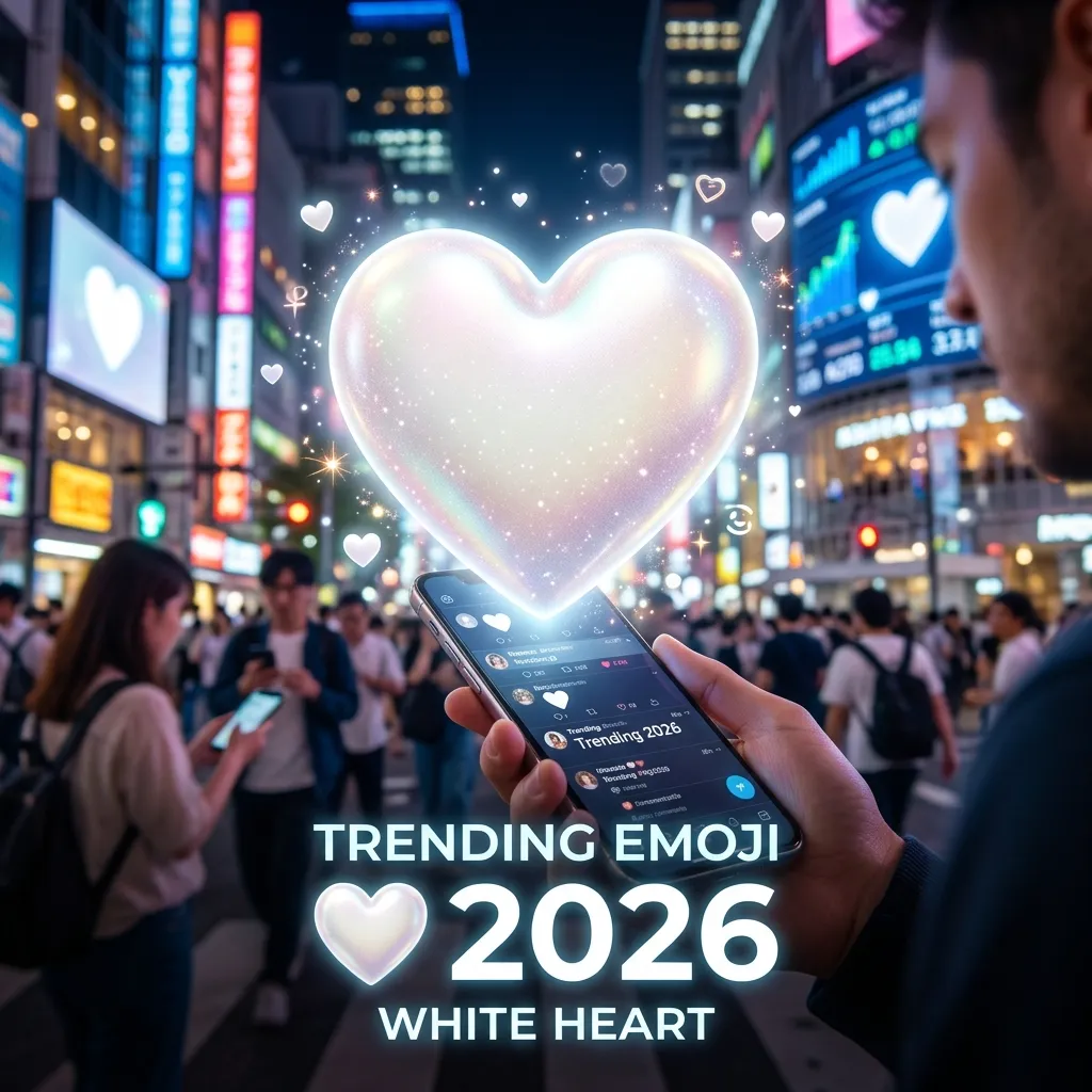 Trending emoji white heart in 2026