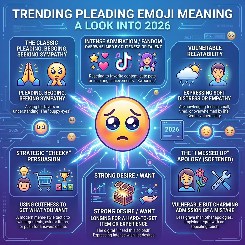 Trending pleading emoji meaning in 2026