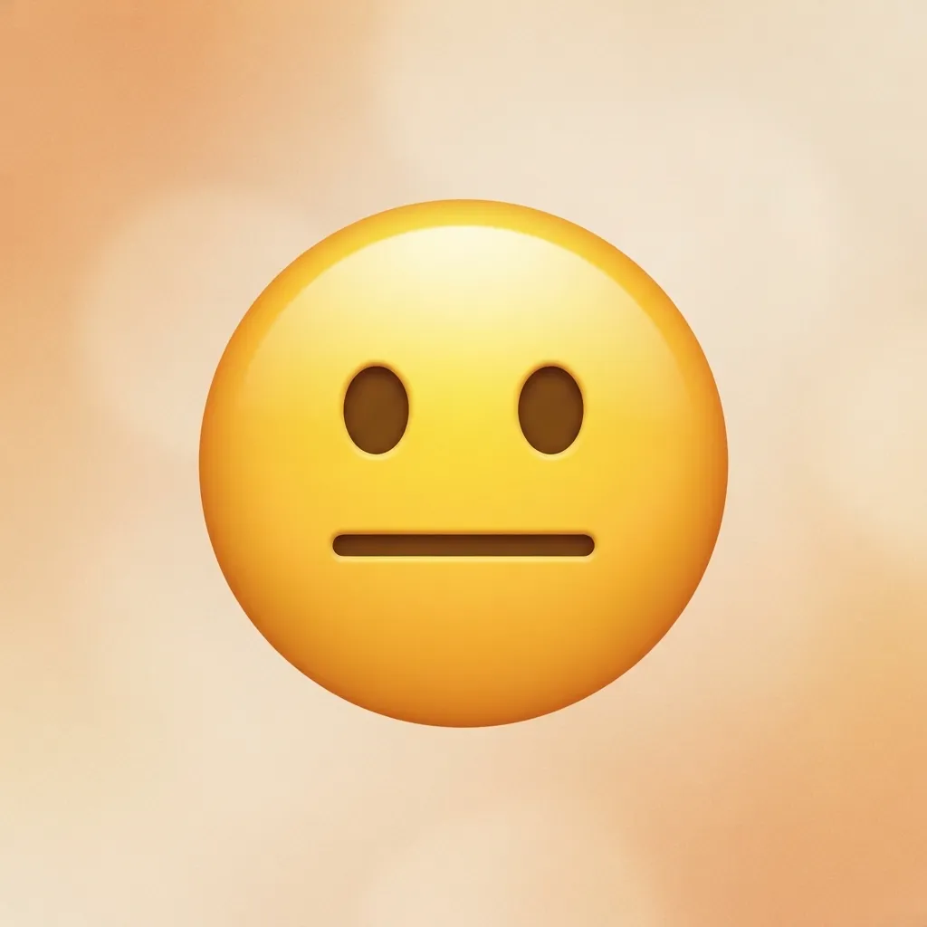 What do no smile emoji mean?