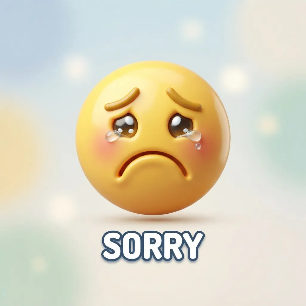 What do sorry emoji face mean?