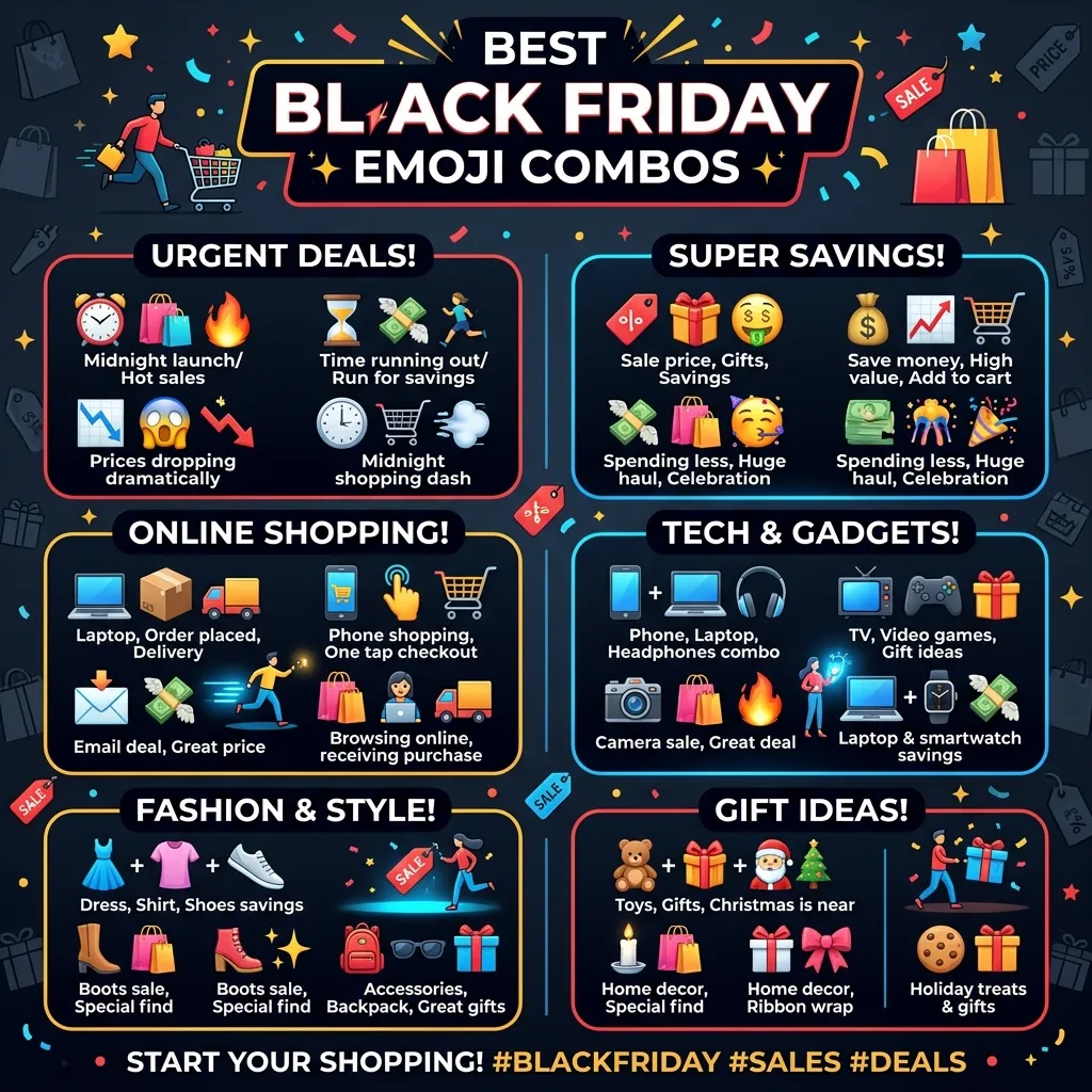 Best black friday emoji combos copy & paste