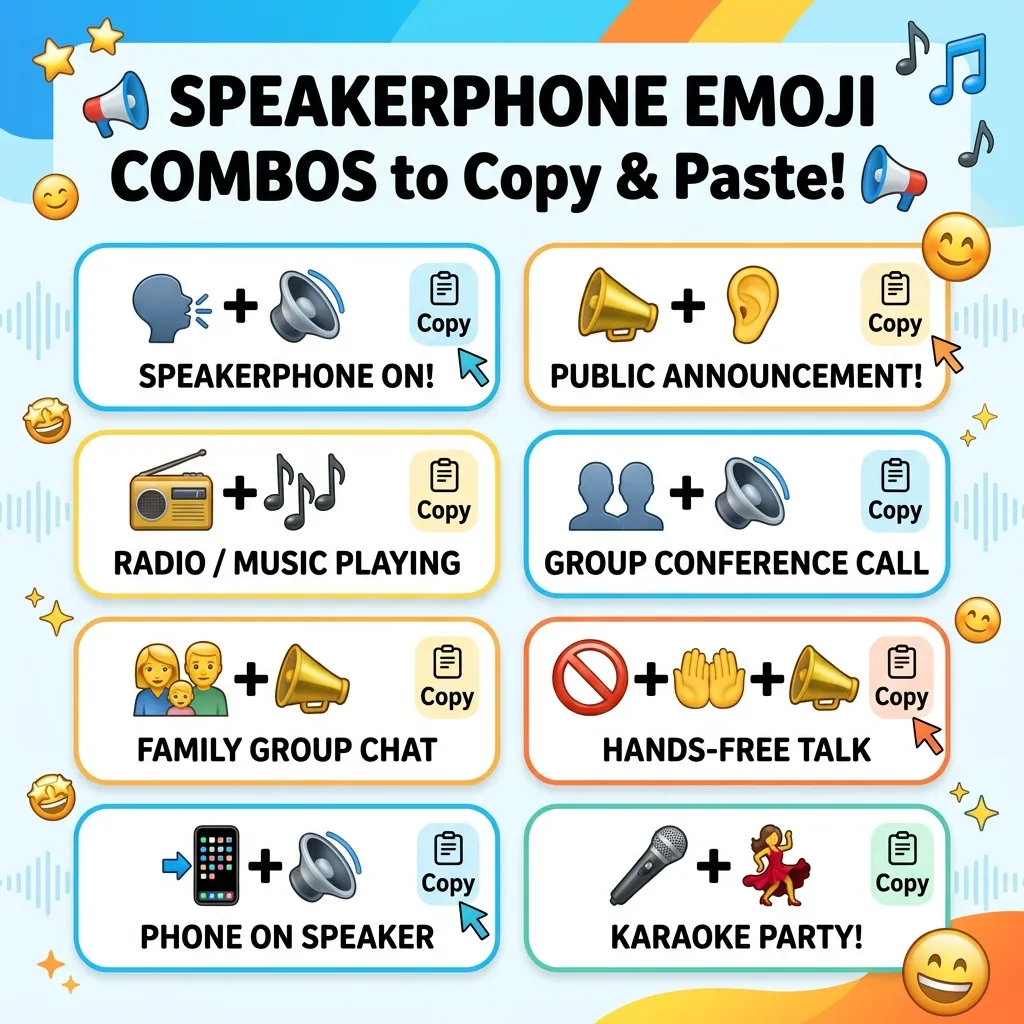 Best speakerphone emoji combos copy & paste