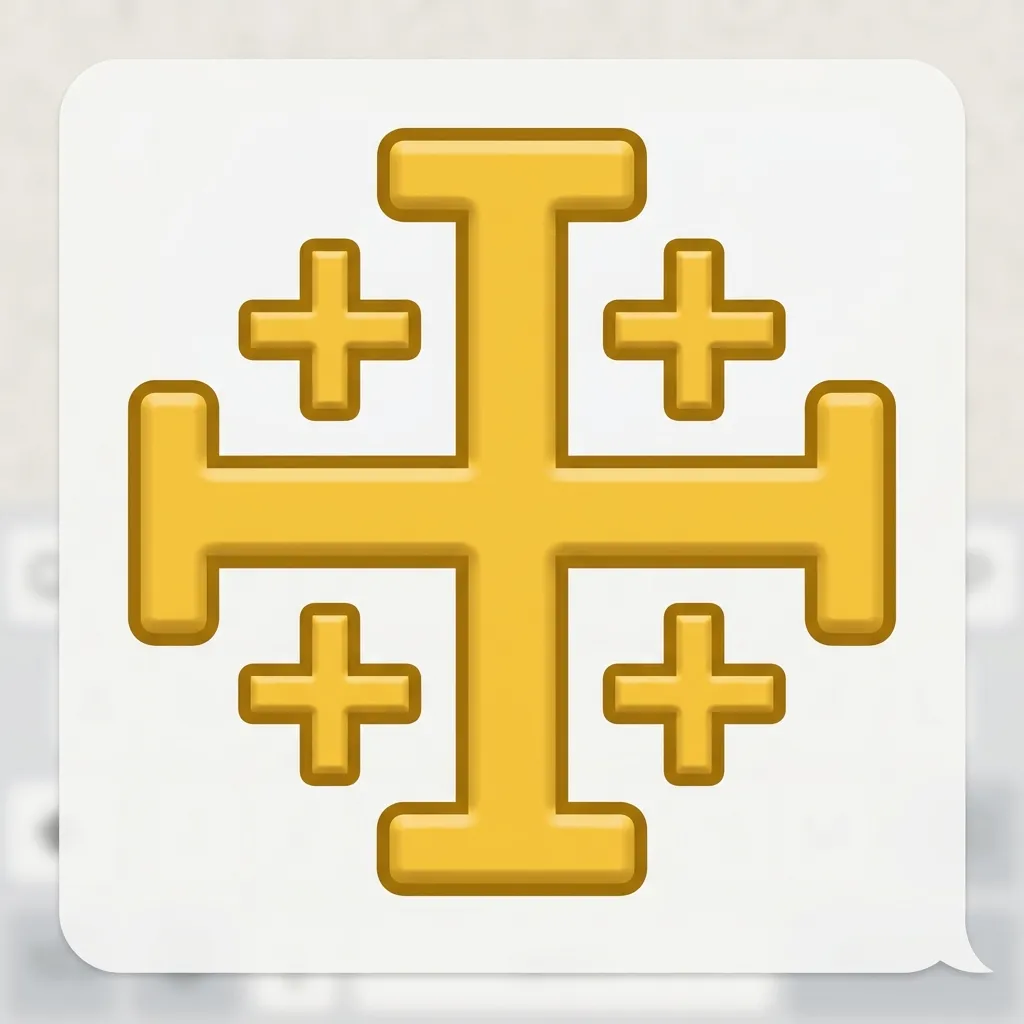How to use jerusalem cross emoji the right way