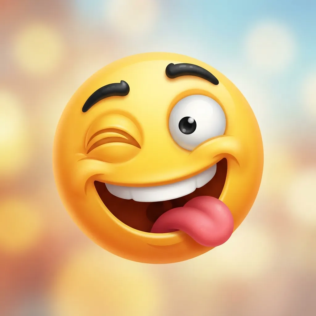 What do goofy happy emoji mean?