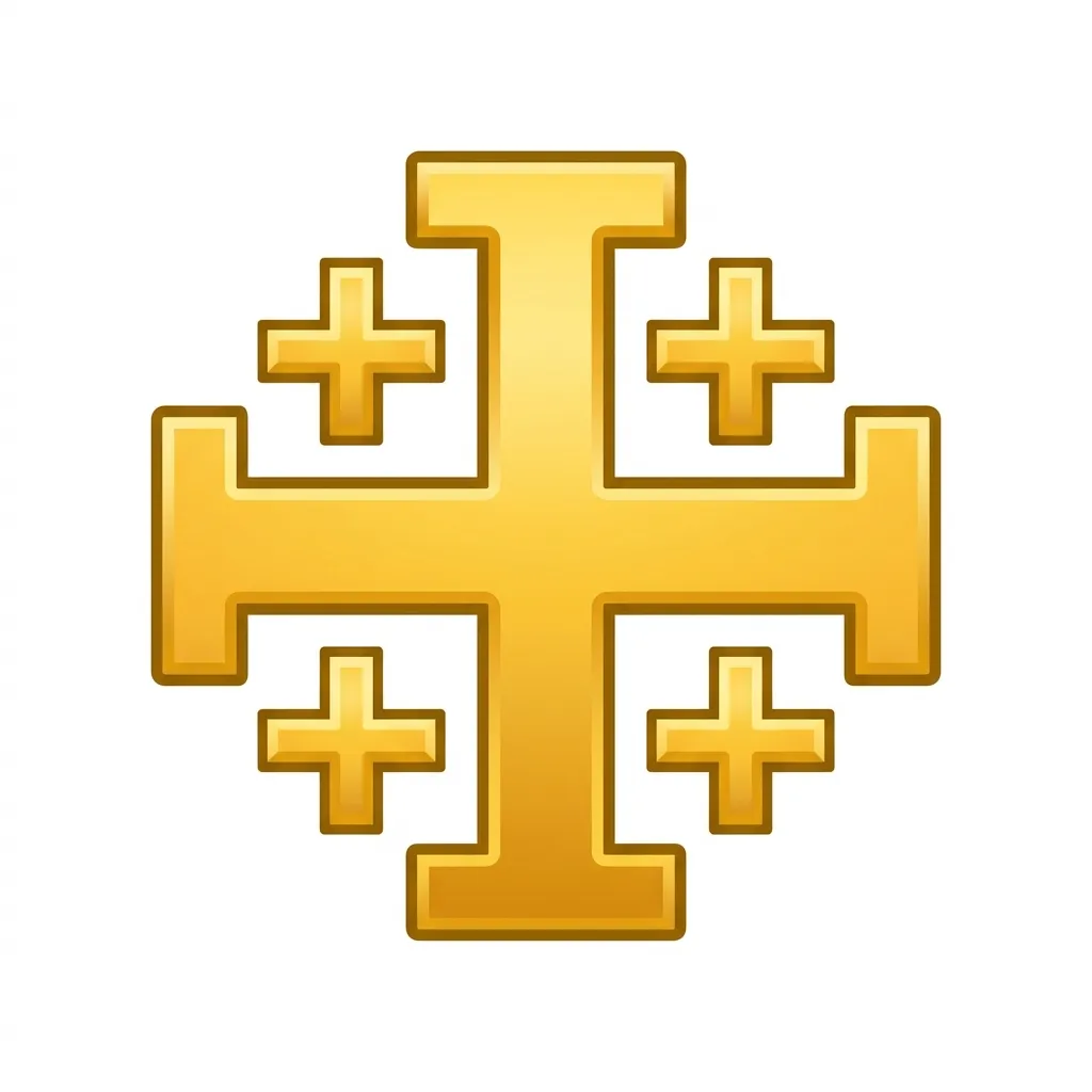 What do jerusalem cross emoji mean?