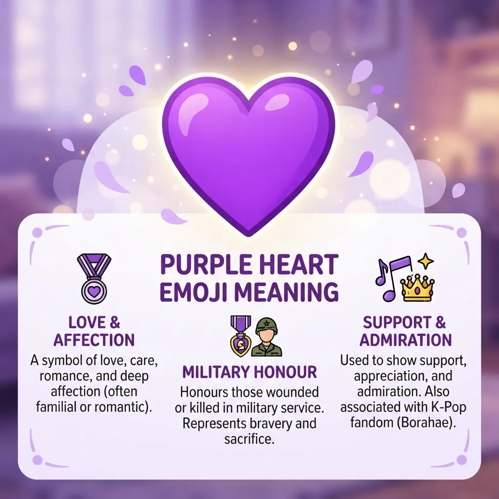 What do purple heart emoji meaning?