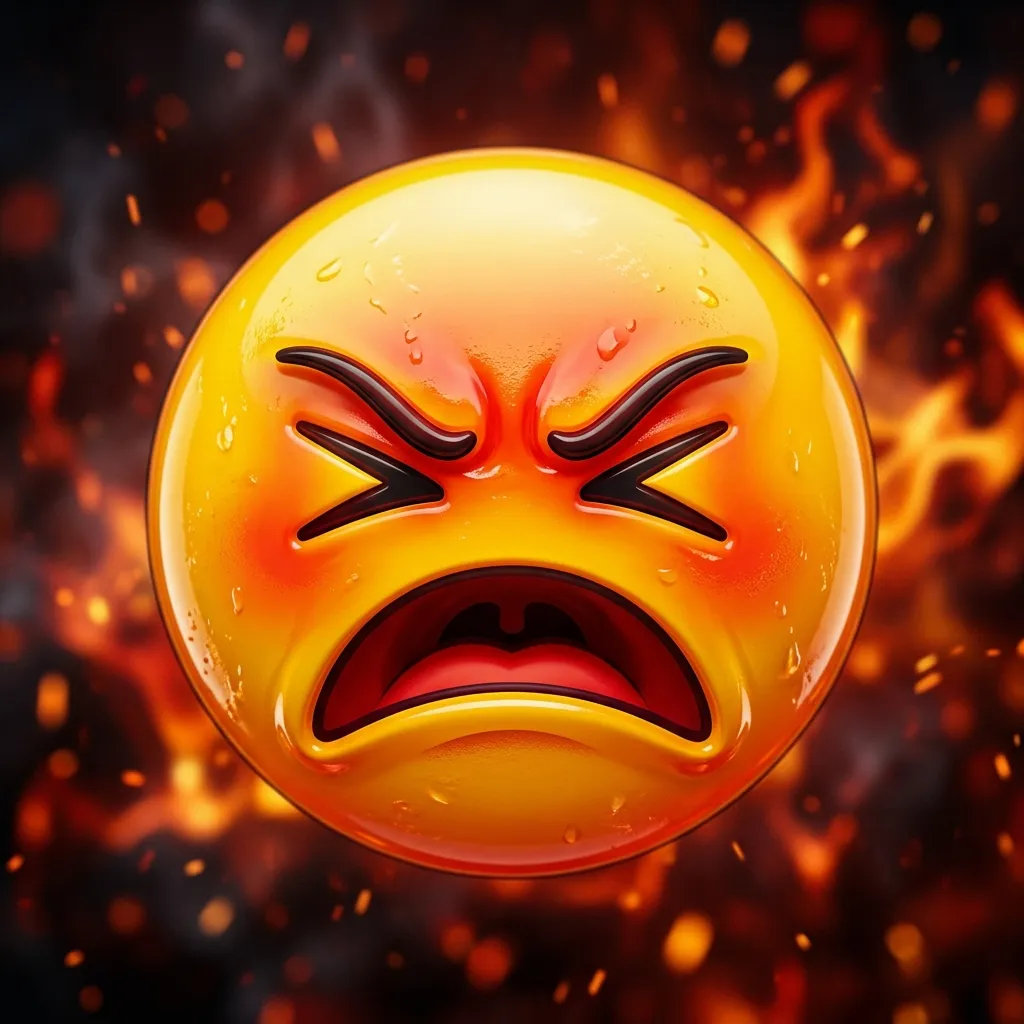 What does the emoji angry face mean?
